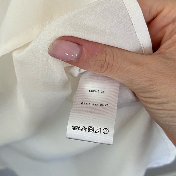 Women’s Leo & Sage 100% Silk White Spaghetti Strap Blouse SZ XS - Picture 3 of 4